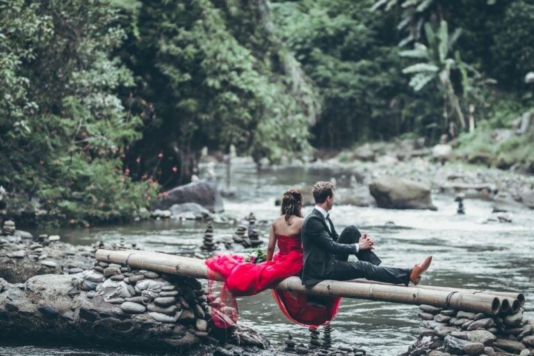 couple in love in the nature