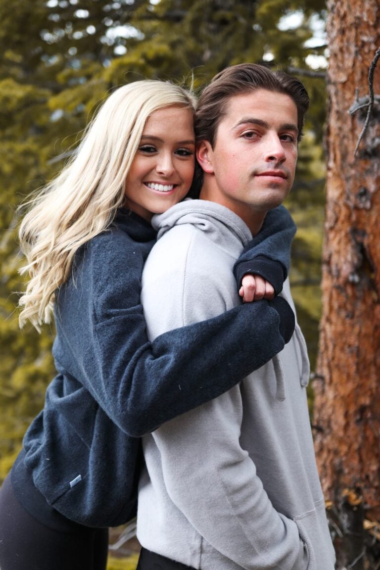 happy couple in the nature