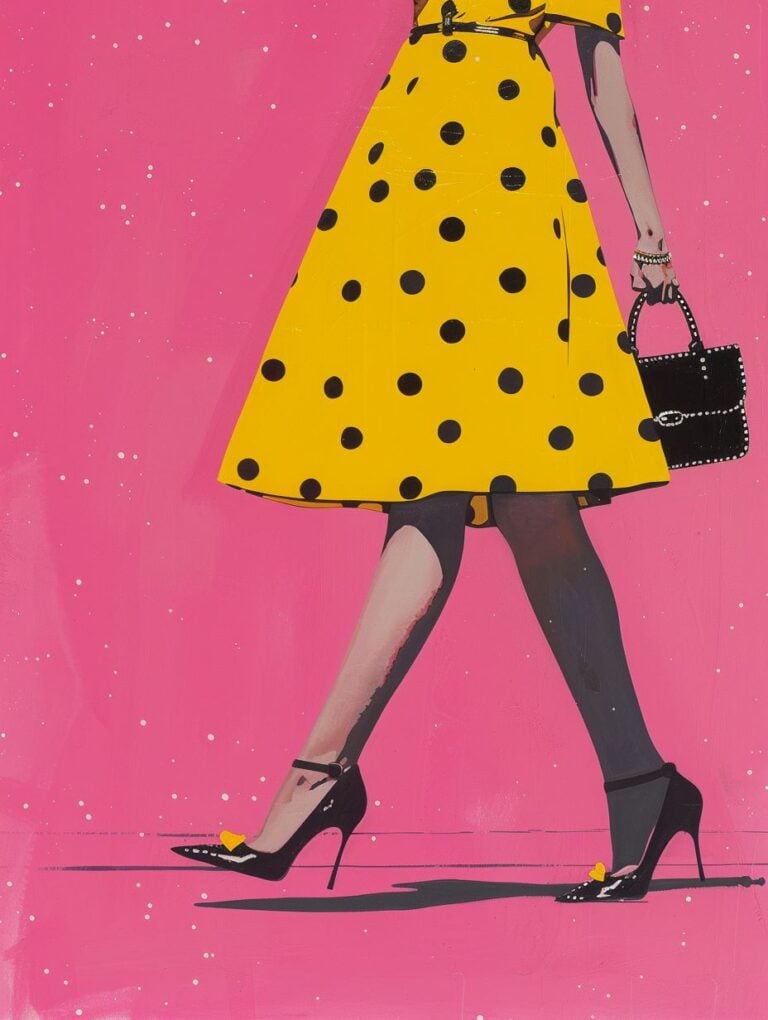 polka dot yellow dress
