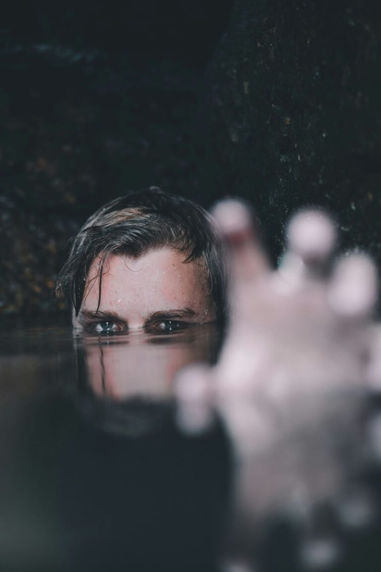 young man in the water